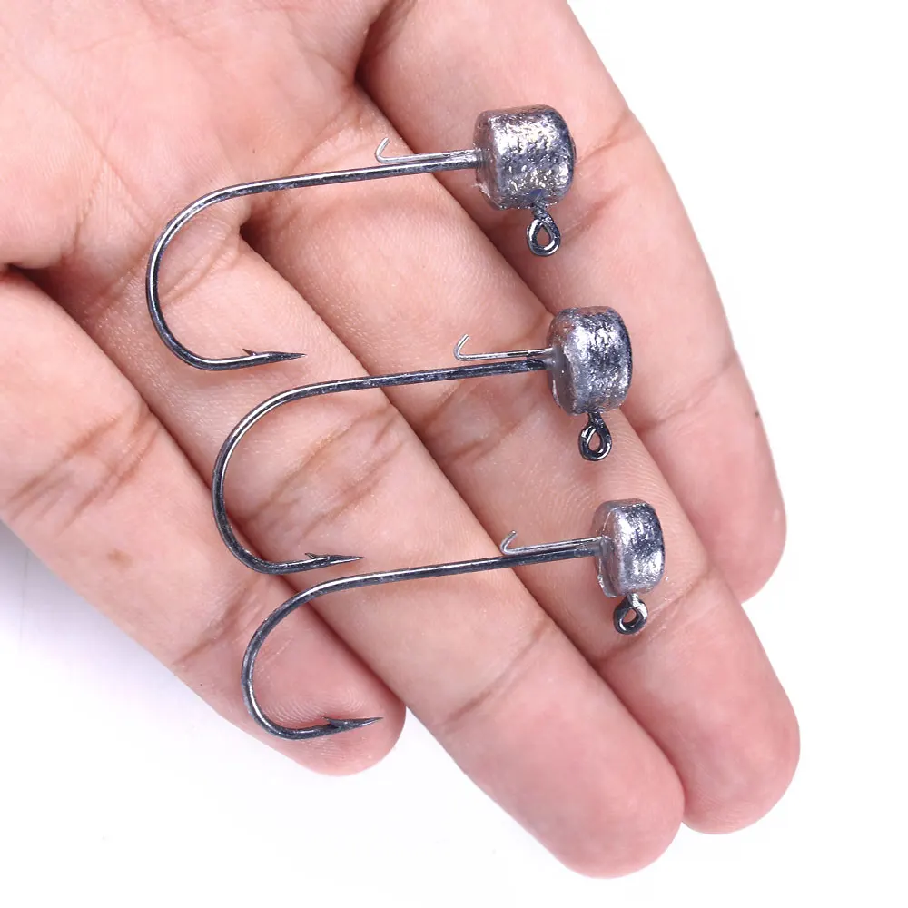 

6PCS Fishing Hook 3.5g 5.5g 6.2g Crank Jig Head Hook Fishing Hook Lead Head Jig Lure Hard Bait Soft Worm Jig Hook For Fishing