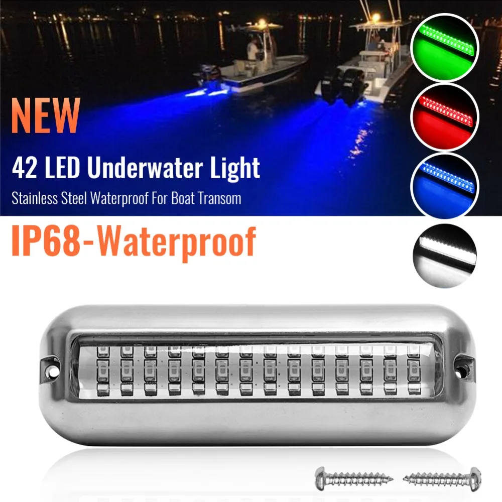 27/42LED подводная лодка транца свет Понтонный катер транца свет Водонепроницаемый Нержавеющая сталь