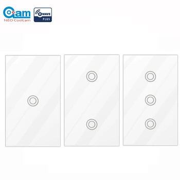 

COOLCAM Z-wave US Wall Switch 1/2/3 Gang US 908.4MHz Z Wave Wireless Home Automation Remote Control Touch Sensitive Wall Switch