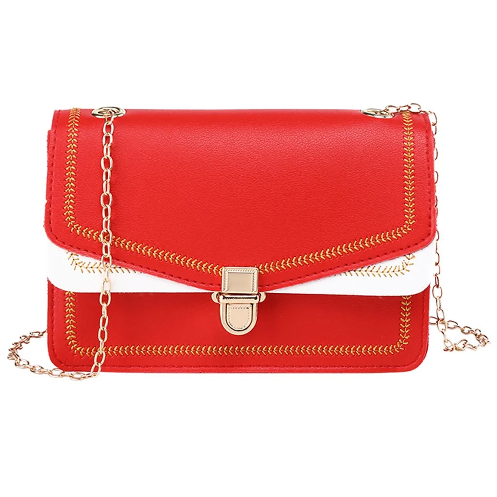 

woman Red buckle bag women Fashion Lady Shoulders Small Bag Buckle Cover Letter Purse Mobile Messenger Bag літня сумка #ZD