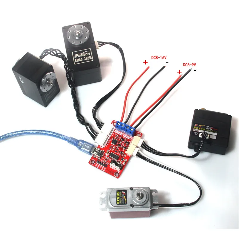 Feetech 12V 60 кг серийный Управление Смарт Серводвигатель Сталь Шестерни 360 градусов RS485 Servo SM60CL для промышленного робота Управление сервопривода