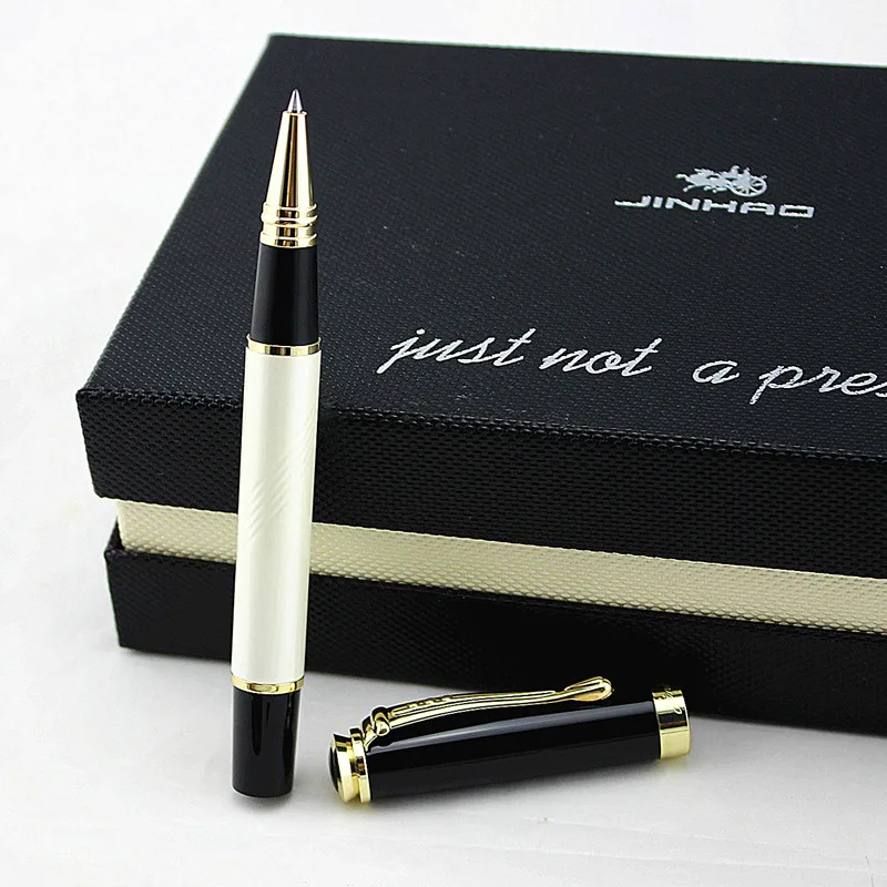 JINHAO 500 черная лакированная гелевая ручка, цвета 0,7 мм, перо, шариковая ручка, заправка, высокое качество,, роскошная ручка для письма, подарок - Цвет: D