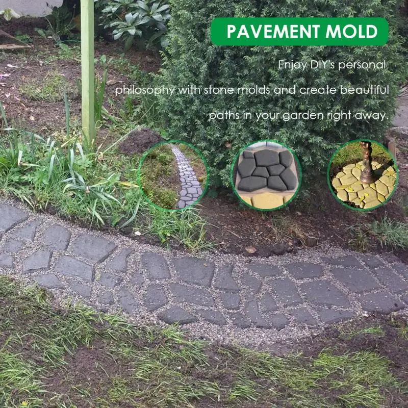 Ручная тротуарная цементная форма для кирпича DIY Пластиковая форма для изготовления дорожек садовые каменные дорожные бетонные формы для дома в саду