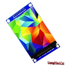 Ili9341 ips visão completa ângulo visual 2.4 polegada tft lcd tela 18 pinos 240xrgbx320 solda 4 fio spi interface backlight