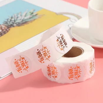 

500Pcs/roll Thank You Sticker For Seal Scrapbooking Christmas Sticke Decoration Sticker Stationery Sticker