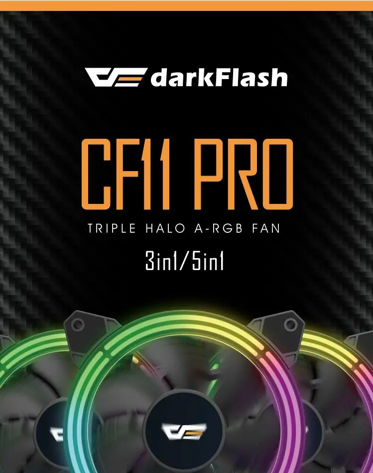 Aigo darkFlash CF11 RGB вентилятор чехол для компьютера PC Вентилятор охлаждения светодиодный 120 мм тихий+ ИК пульт дистанционного управления кулер для компьютера 3 P-5 v AURA SYNC Вентилятор охлаждения