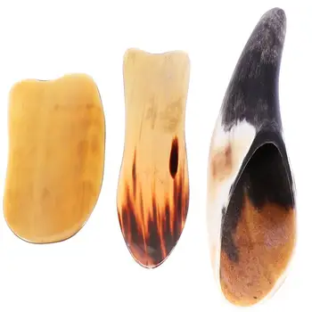 

3pcs Simple Helpful Beauty Small Durable Massage Rod Ox Horn Massager Scraping Rods for Face Body