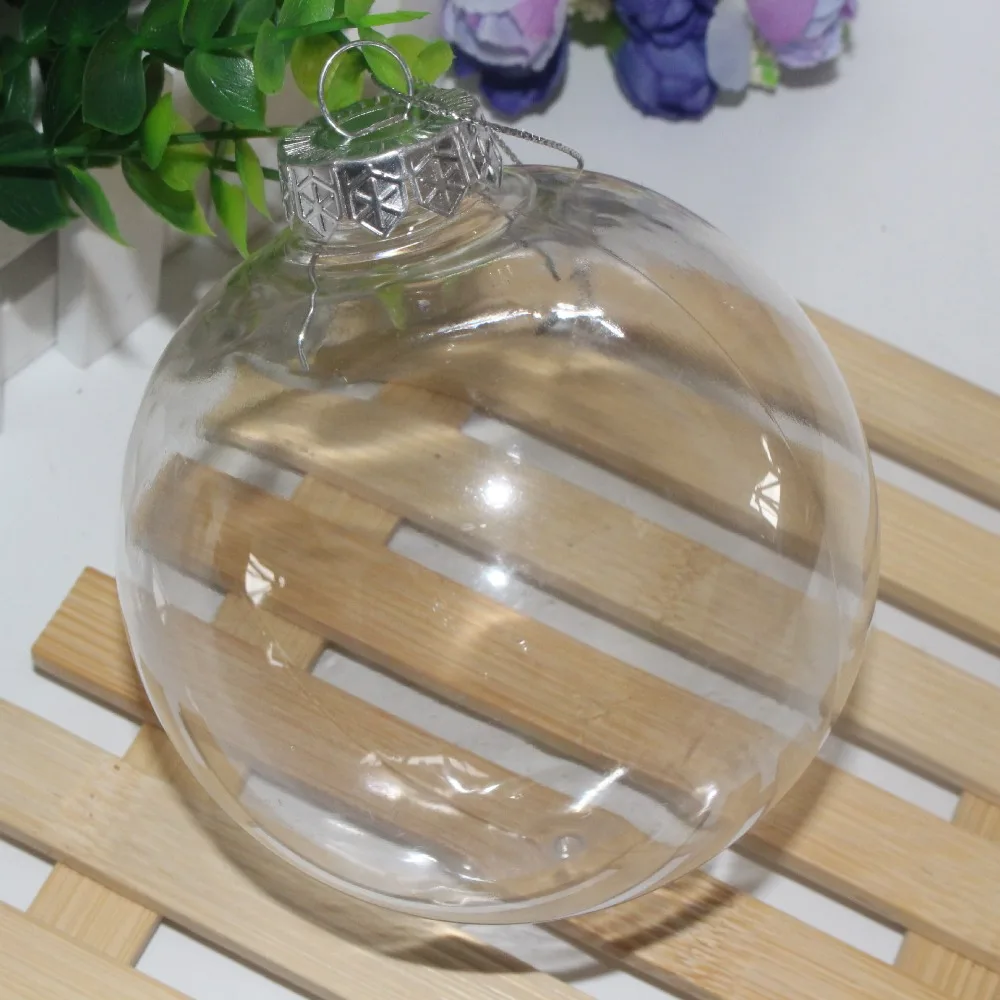 Романтический дизайн Рождественское украшение в виде шара прозрачный может открыть пластиковый Рождественский прозрачный орнамент подарок на год