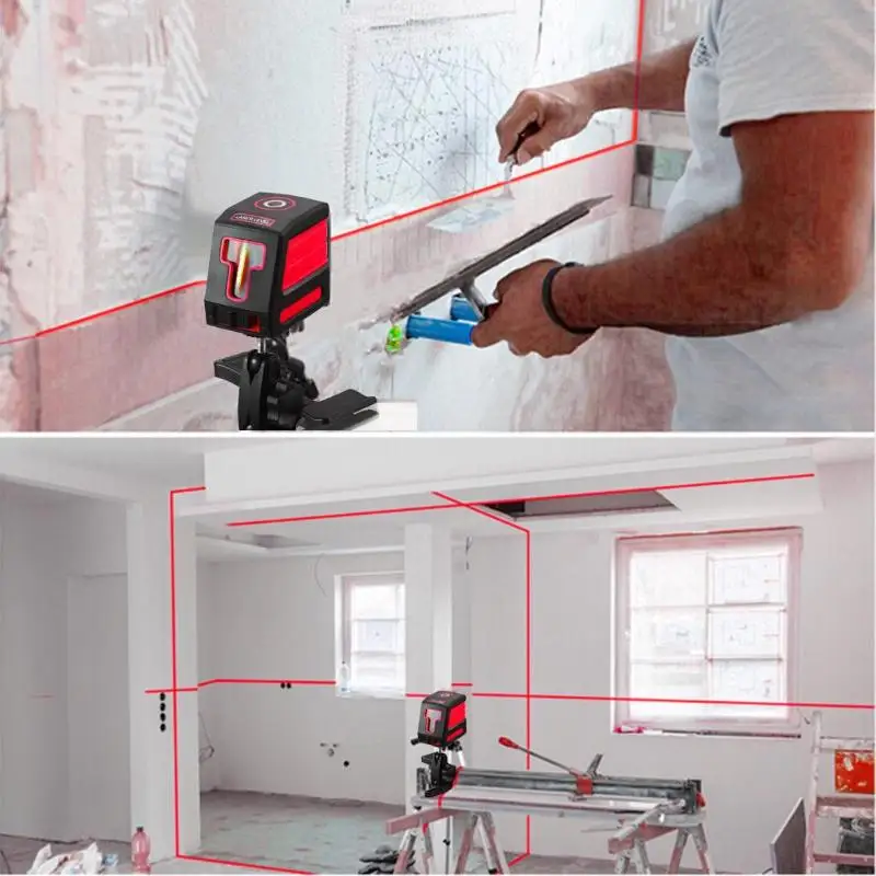 Высокоточный лазерный уровень измерительный прибор 2 линии Красный светильник