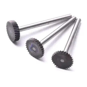 

3Pcs/Set 3mm Shank Rotary Files Tungsten Steel Rotary Burrs Cutter Tool Blade thickness 1.5mm 2mm 3mm For Mold Metal Jade Stone