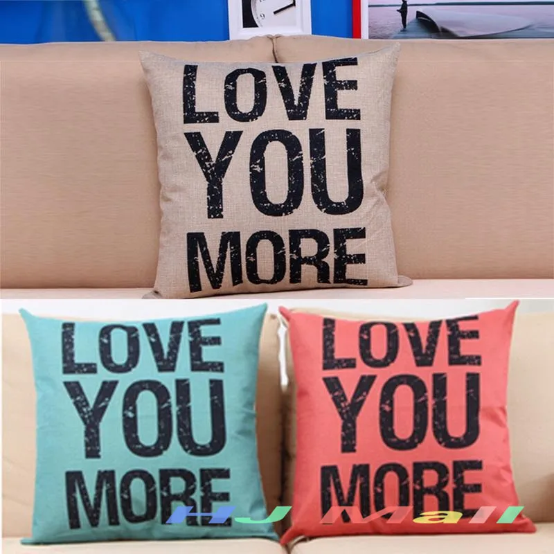Белье LOVE YOU MORE я никогда не буду любить тебя диван-кровать Декор Подушка Чехол для подушки подарок
