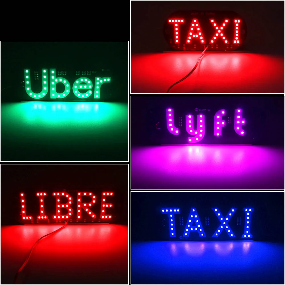 USB LED Indicator Light Panel Sign Warning Light Car Interior For Taxi