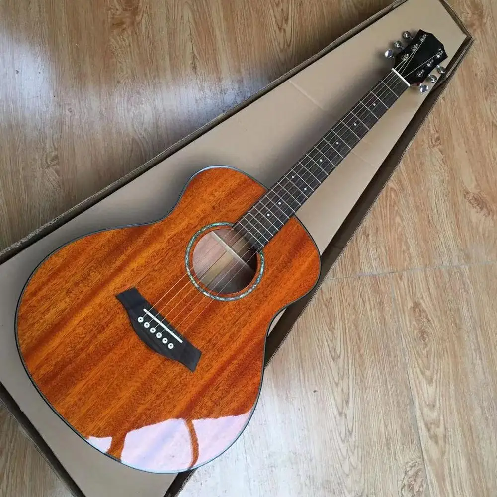 KSG GS 3" мини-гитара для путешествий детская акустическая электрогитара для путешествий из цельного дерева