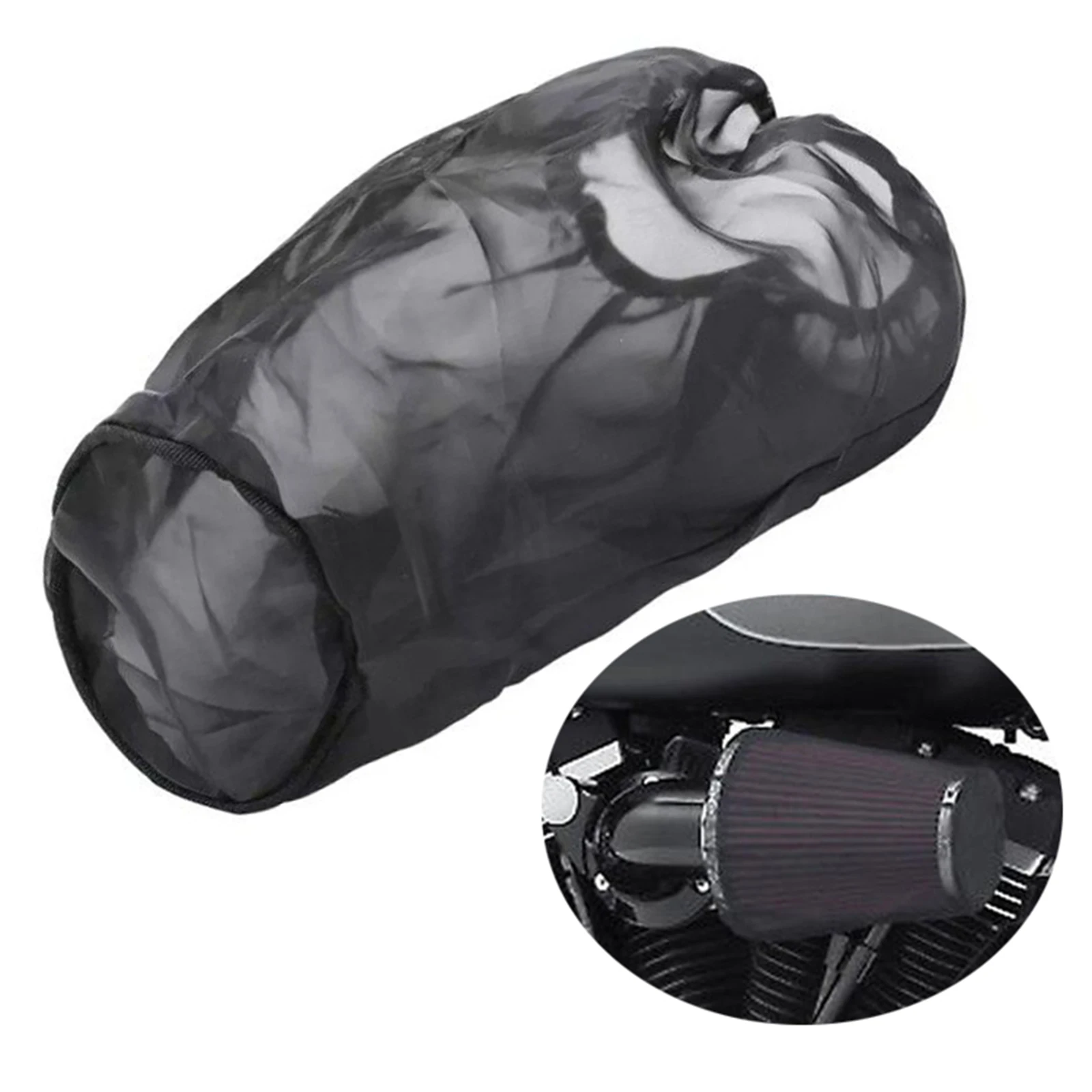 Motorcycle Dustproof Air Filter Rain Sock Cover for Harley Easy Install