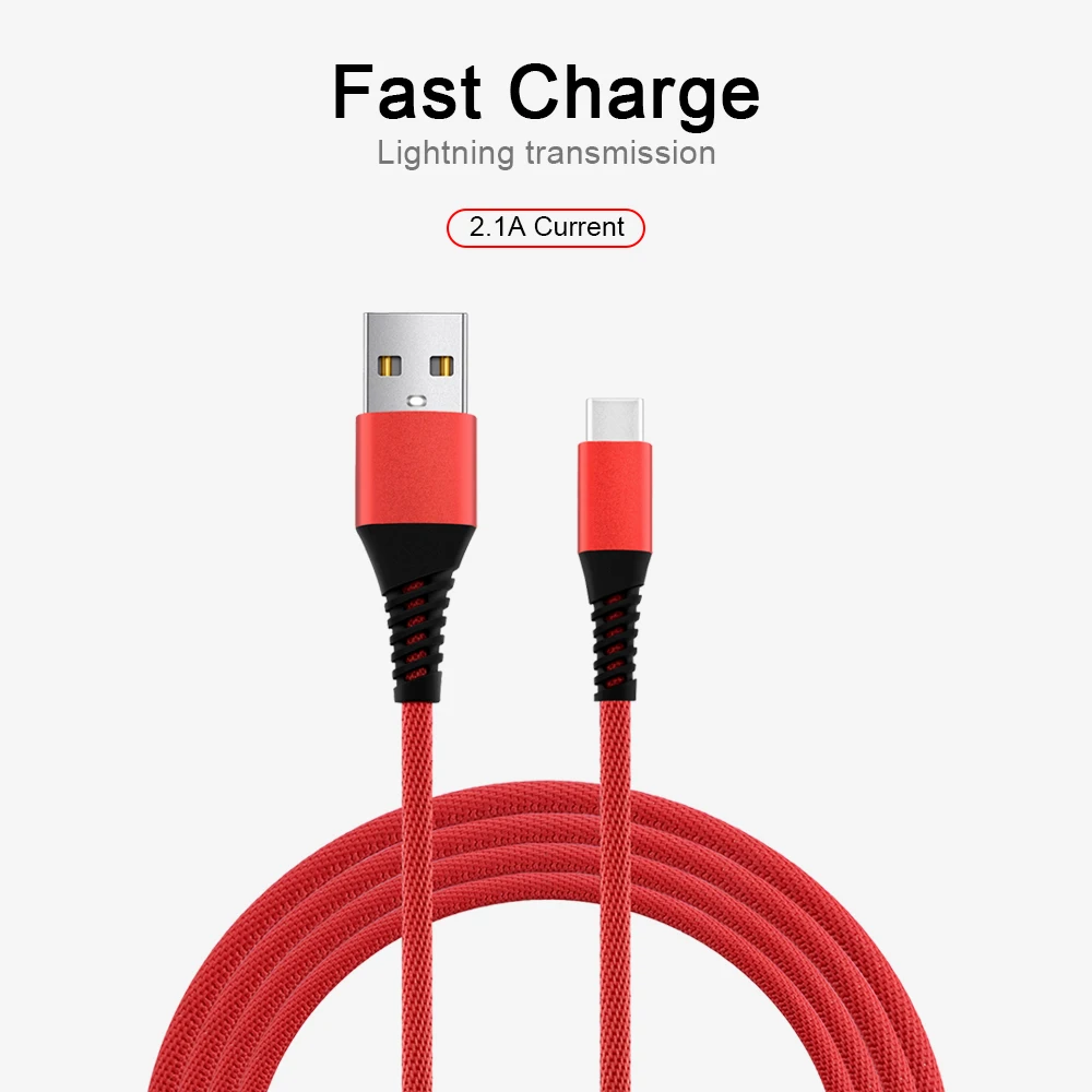 1 м Тип C телефонный кабель дата для huawei Xiaomi Tyoe C 2.1A кабели быстрой зарядки многоцветный мобильный провод для зарядного устройства данных
