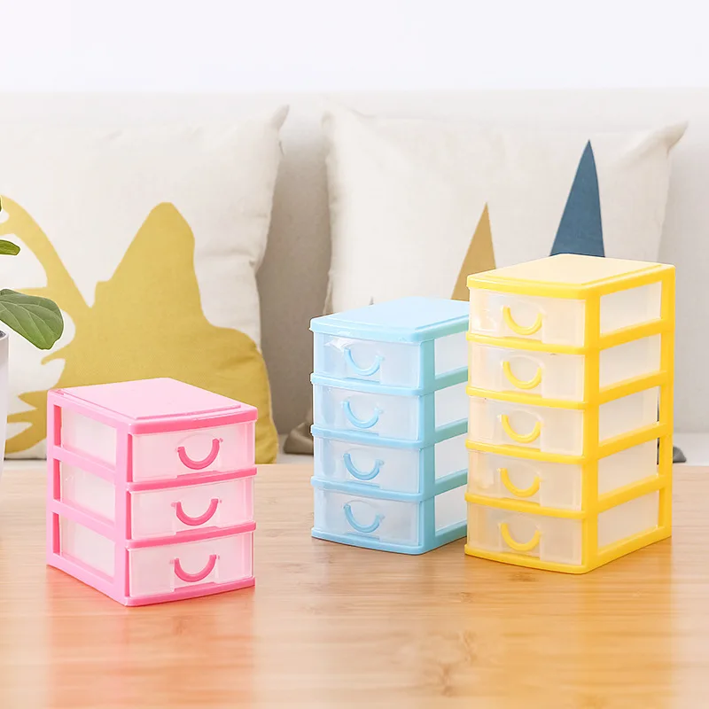 

Practical Detachable DIY Desktop Jewelry Storage Box Plastic Storage Box Jewelry Organizer Holder Cabinets for Small Objects