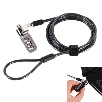 

Notebook Laptop Combination Lock Security Cable - 4 Digit Password Protections, Theft Deterrent Black Laptops and Projectors