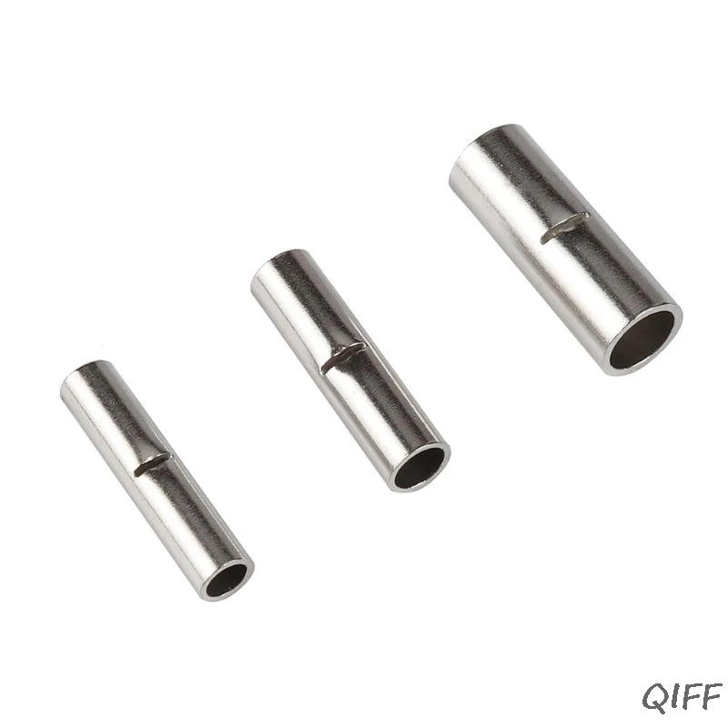200 шт. 18-22 14-16 10-12 AWG Gauge неизолированные стыковые соединители неизолированный