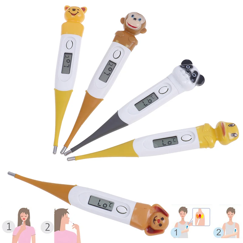 Детский цифровой термометр для тела, водонепроницаемый термометр для взрослых с ЖК-дисплеем, цифровой термометр для измерения температуры ребенка
