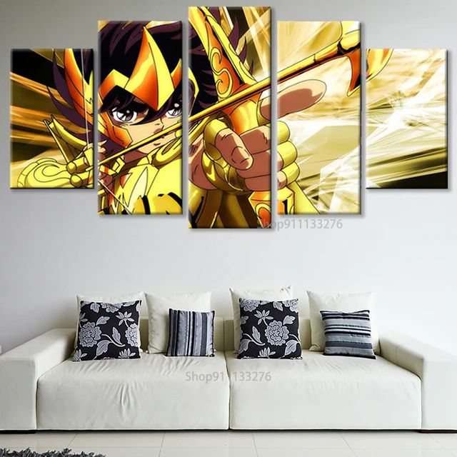 quadro decoração para quarto cavaleiros do zodiaco decoração para quarto  Moderno cyber neon meninas kraft papel