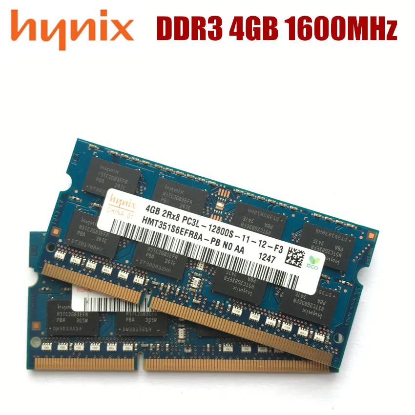 Hynix chipset 2GB 4GB 8GB PC3L 12800 DDR3 2G 4G 8G 1600 Mhz memoria del ordenador portátil Notebook para SODIMM RAM