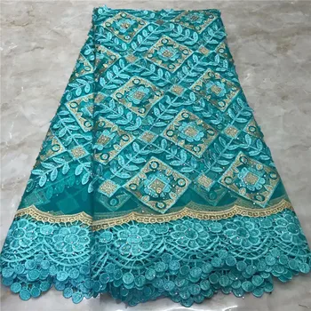 

2019 Wholesale Price Green Color Nigerian Tulle Laces Fabric Embroidered Lace African Lace Fabric For Wedding Party 2l30g82-713