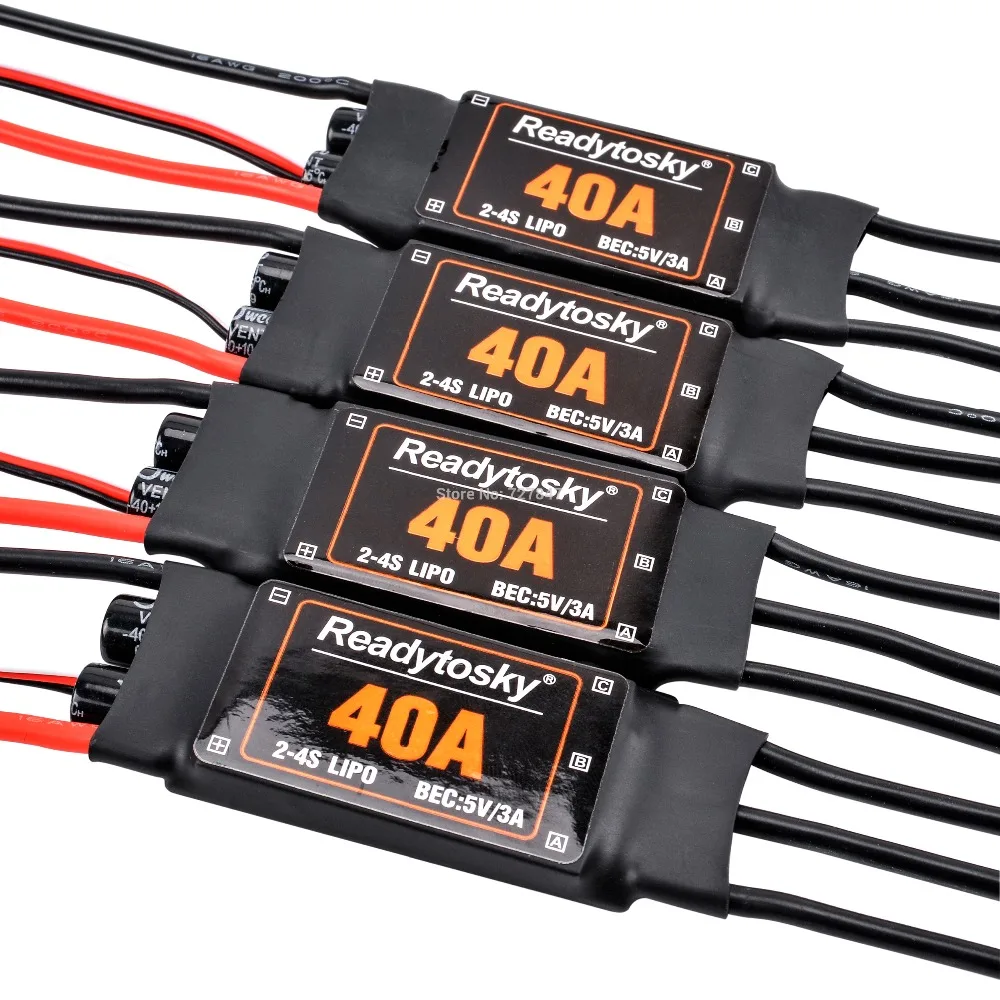 40A ESC OPTO 2-4S бесщеточный ESC электронный регулятор скорости для F450 S500 ZD550 RC вертолет Квадрокоптер - Цвет: 4 ESC with wire