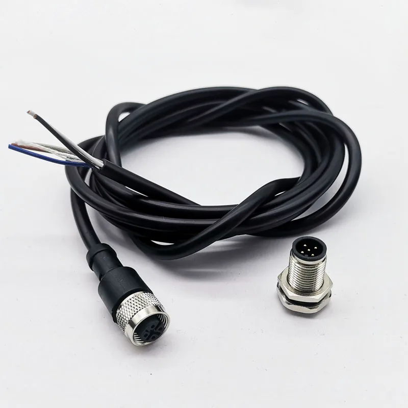 

100/PCSset female cable+M12 Sensor Connector Flange Socket pane