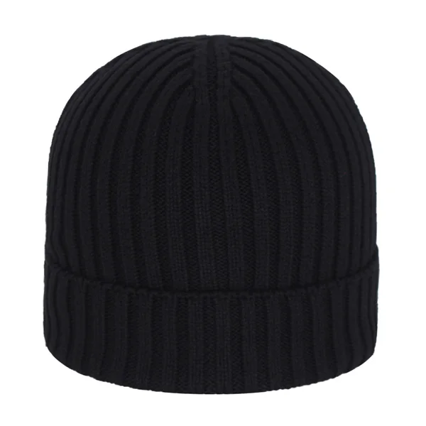 Skullies Beanies мужские зимние шапки для мужчин вязаная шапка женская зимняя шапка мужская однотонная Gorro Bonnet Homme Хлопковая мужская шапка - Цвет: black