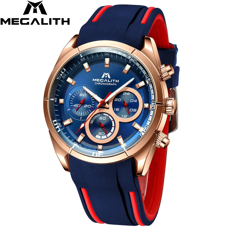 

Relogio Masculino MEGALITH 2019 Fashion Men Watches Top Brand Luxury Chronograph Luminous Sports Waterproof Watch Men For Clock