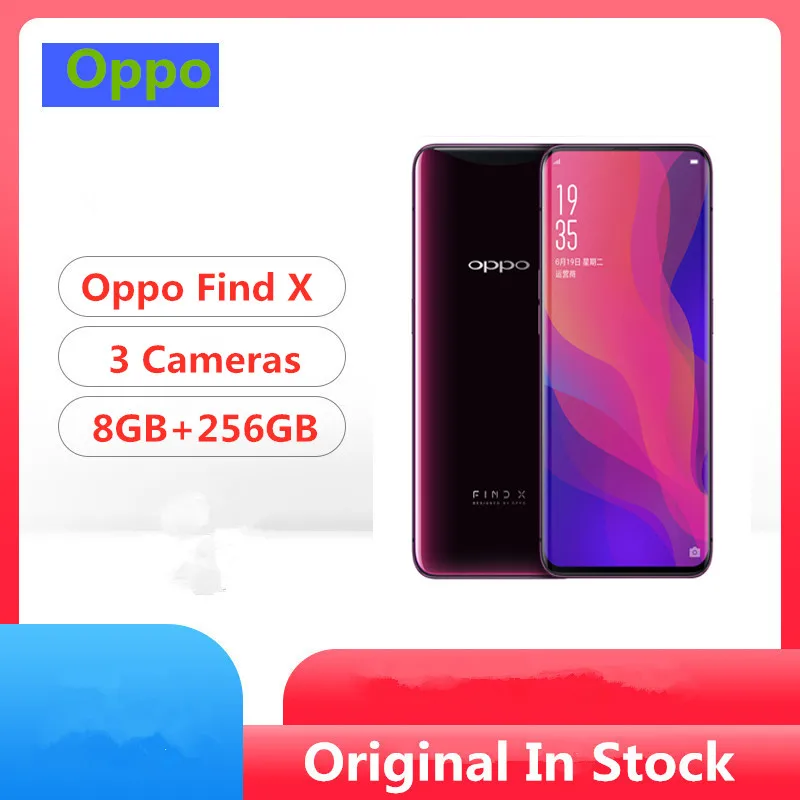 Смартфон Oppo Find X Snapdragon 845 Android 8 1 AMOLED экран 6 42 дюйма 25 0 Мп + 20 16 распознавание лица OTG