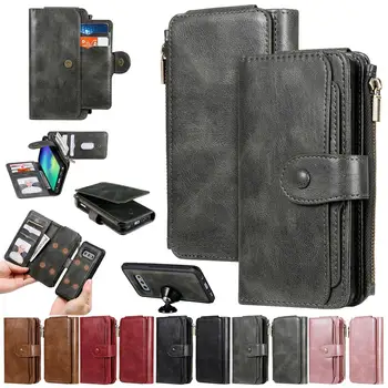 

For Samsung Galaxy S10 S10e Cover Plain PU Leather For Samsung Galaxy S10 Plus Case Wallet For Samsung Galaxy S10 5G Funda Capa