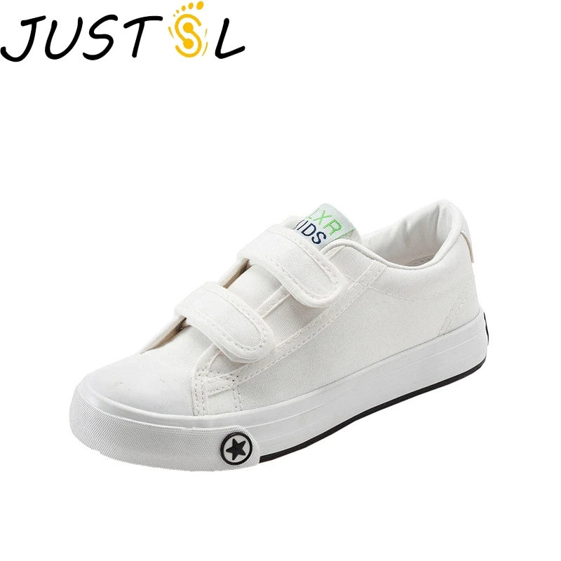Детские парусиновые туфли JUSTSL весна-осень детские Нескользящие модные кроссовки