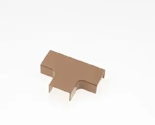 brown PVC trunking accessories 15x10mm Wall Cable Duct Connection Fixer Fastener Holder Yin angle three-way direct plug wire fitting - Цвет: brown