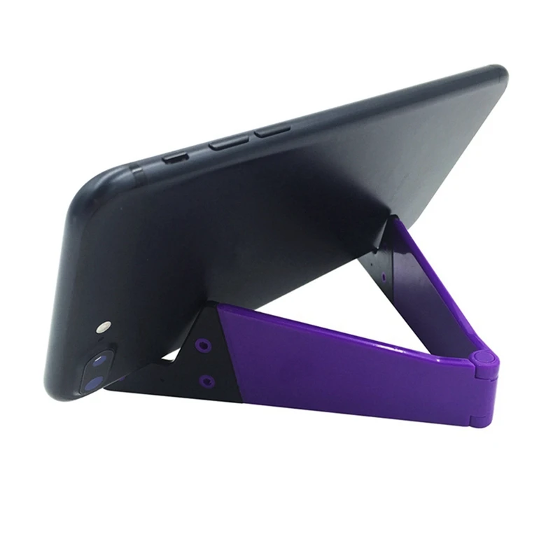 purple Мини Многоцветный дополнительный цветной V-образный ленивый держатель мобильного телефона для iPhone6s 7 8p Xs max Xr - Цвет: purple