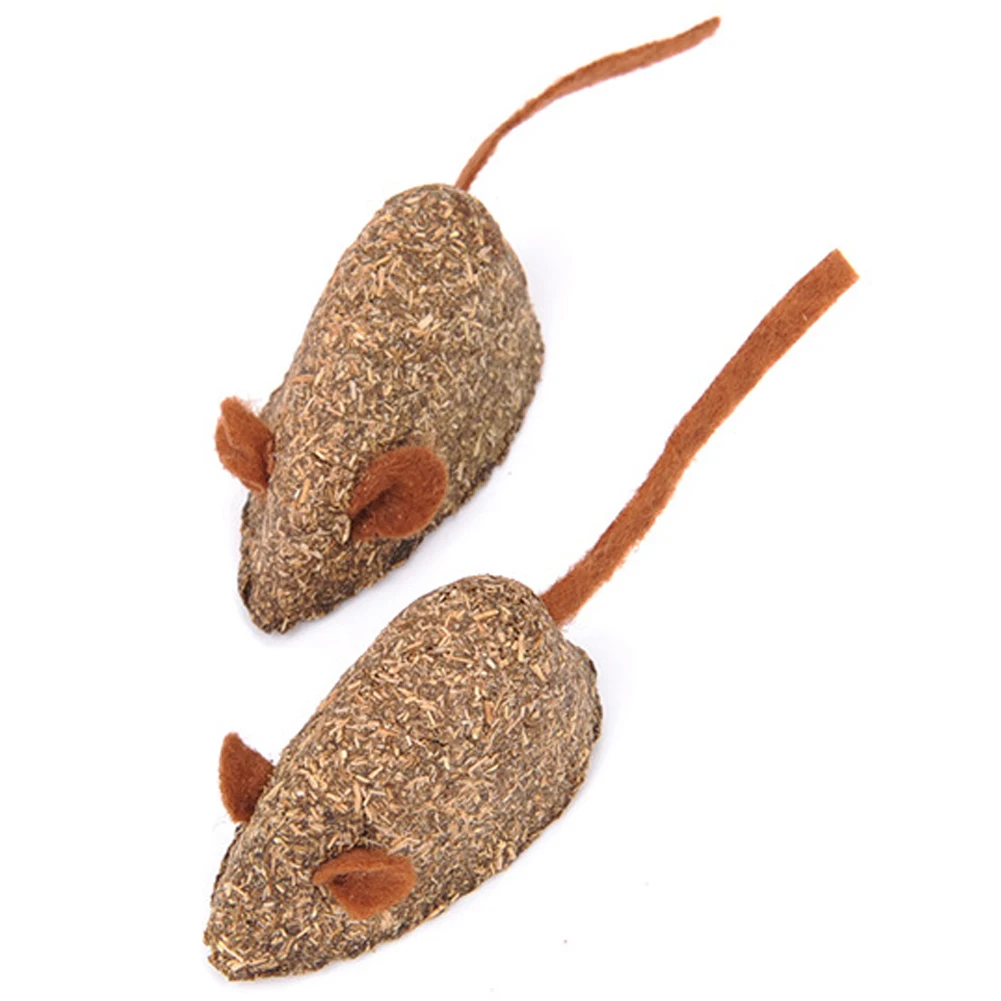 Форма мыши натуральная кошачья кошка игрушка для кусания Hairball удаление чистки зубов