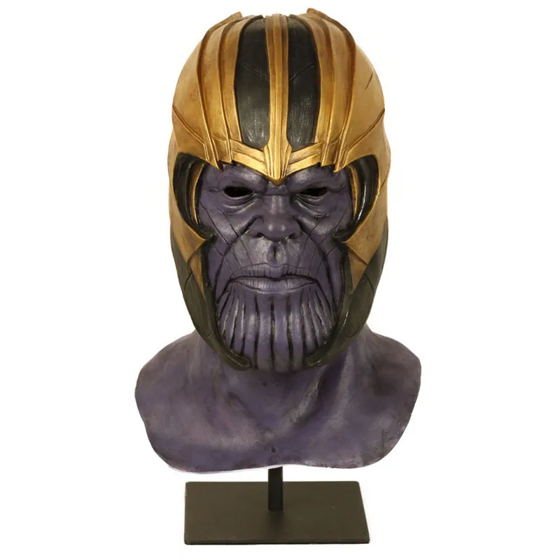 

2019 Thanos Mask New Avengers Endgame Thanos Helmet Mask Superhero Full Head Latex Face Mask Halloween Masquerade Cosplay Props