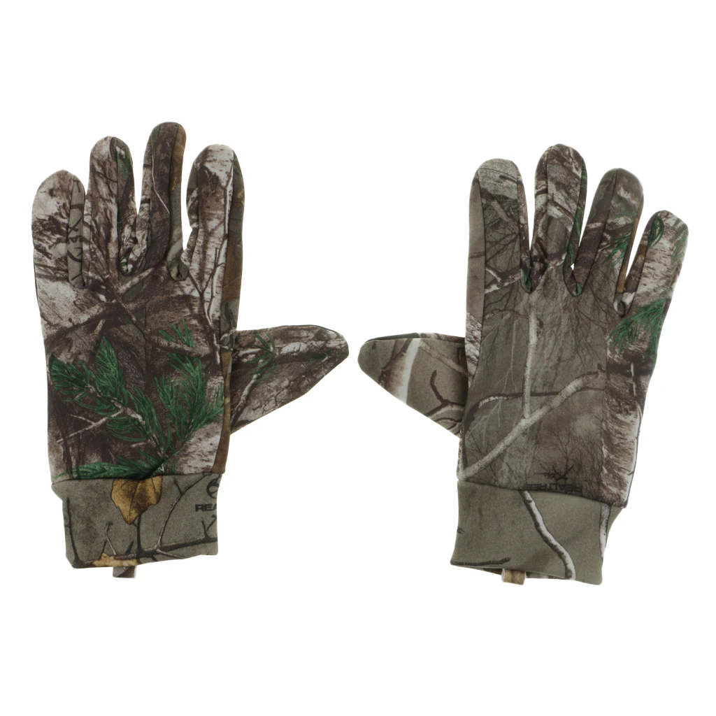 

Winter Full-finger Bionic Windproof Camouflage Fishing Hunting Gloves
