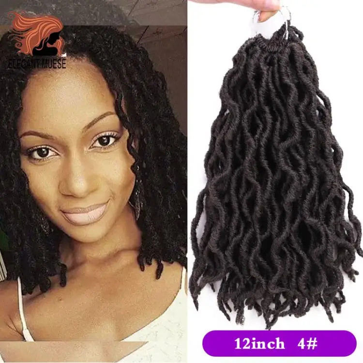 12/18 дюймов crochte косы короткие Faux locs Curly мягких волос синтетические волосы для оплетки удлинитель накладки из натуральных волос для любого Для женщин