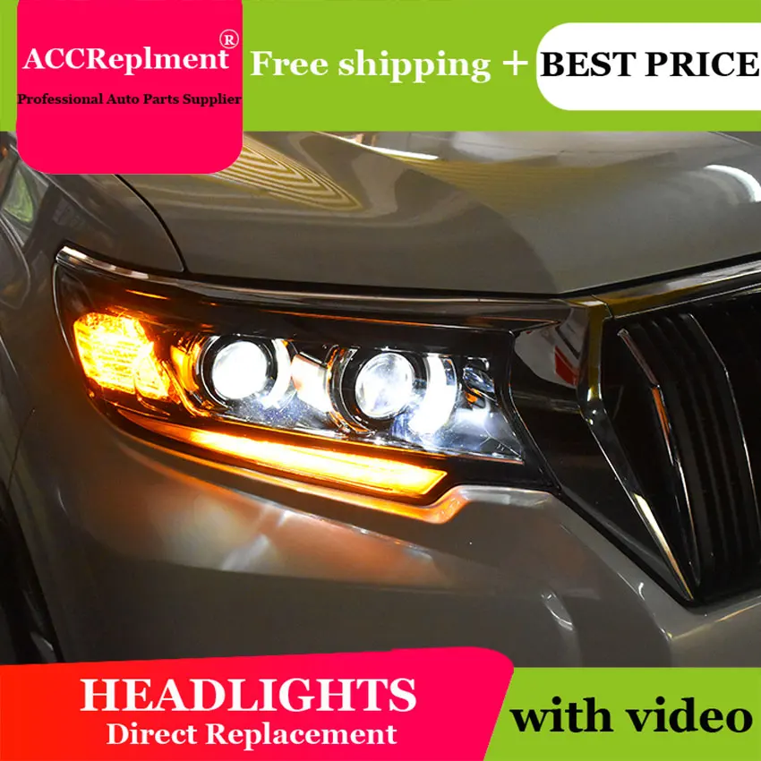 Автомобильный Стайлинг для Toyota Prado светодиодный фары Prado светодиодный объектив двойной луч H7 Ксеноновые Биксеноновые линзы