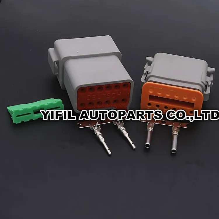 1/5/10/50sets/lot Deutsch DT 12 Pin Way Waterproof Electrical Wire Connector Plug Kit 22-16AWG DT06-12S DT04-12P | Автомобили и