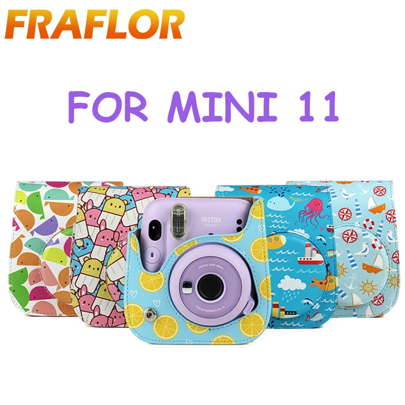 Для камеры Polaroid для Fuji Fujifilm Instax Mini 11 из искусственной кожи симпатичная мультяшная