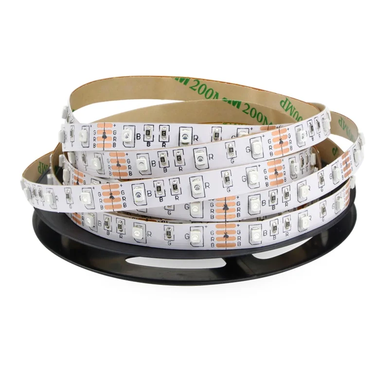 5 м 3528 SMD Светодиодная лента светильник RGB гибкая светодиодная лента световой ленты RGB лента DC 12 В+ пульт дистанционного управления+ адаптер Блок Питания UK EU Plug - Испускаемый цвет: IP20 No Waterproof