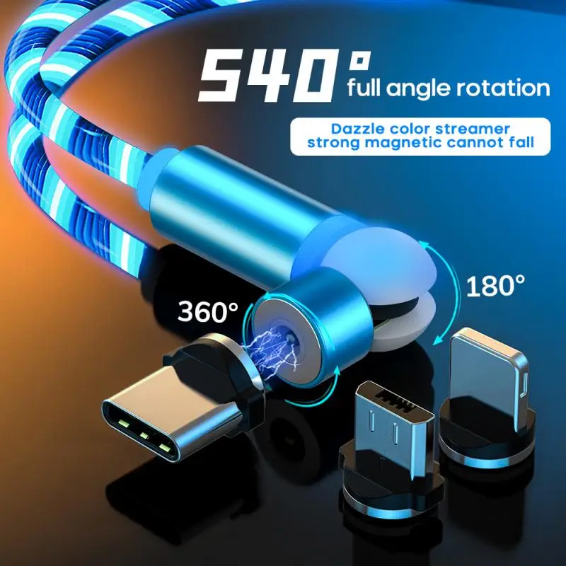New-360-180-Degree-Rotating-Magnetic-Data-Cable-LED-Light-Charging-Cable-For-Samsung-IPhone-11 - 副本 - 副本