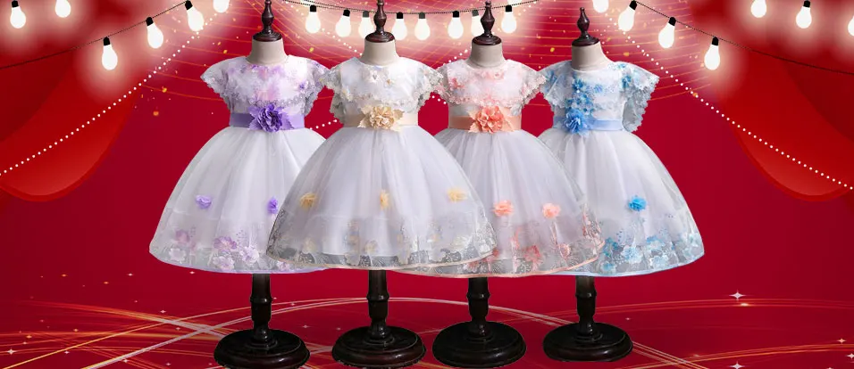 Летняя одежда, нарядное платье принцессы с цветочным рисунком для девочек, детское платье-пачка на свадьбу, день рождения, детская одежда для маленьких девочек