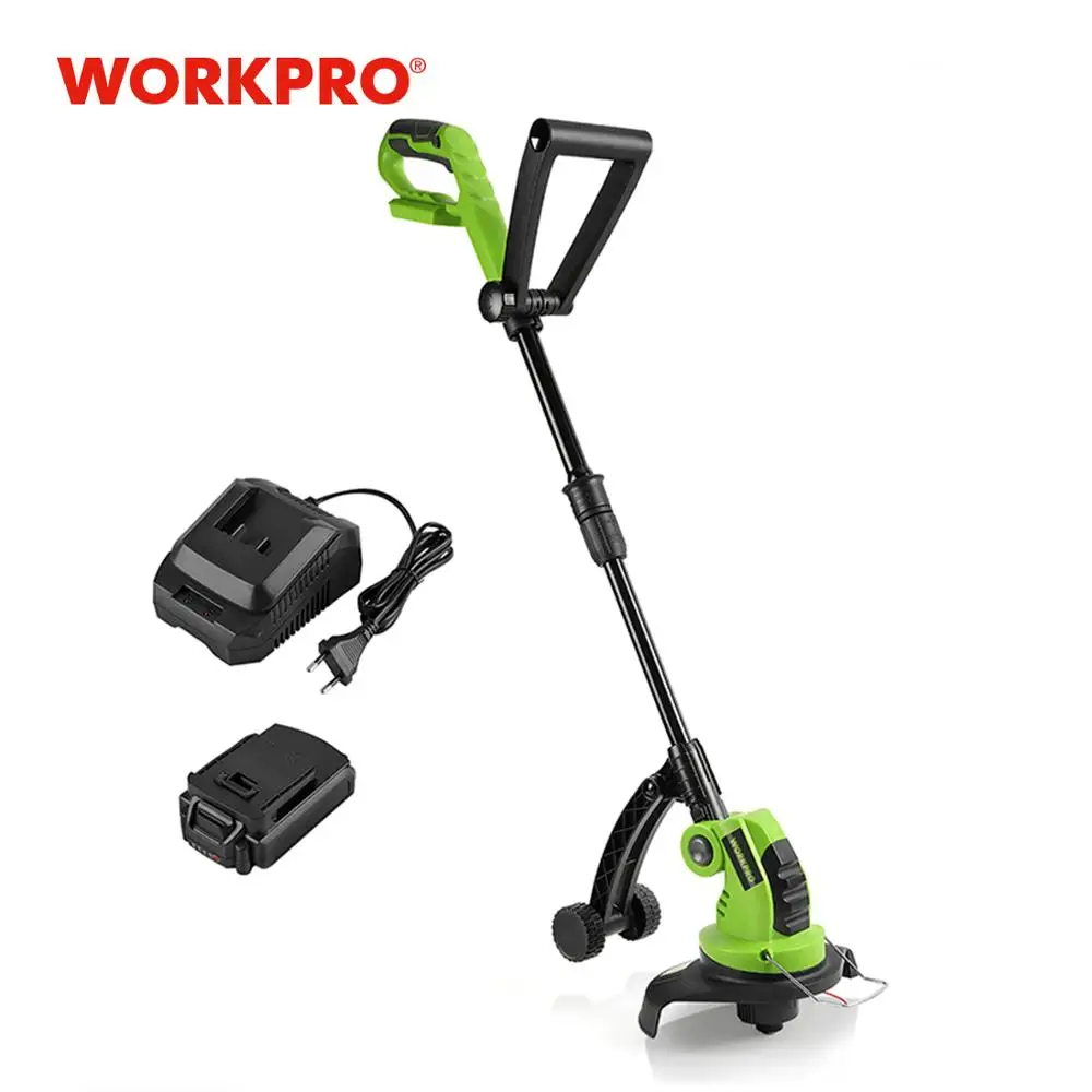 WORKPRO 18 В литиевая аккумуляторная газонокосилка с регулируемыми ручками триммер