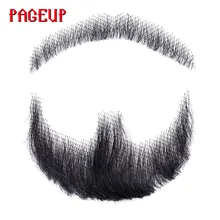 Pageup Nep кружевная борода поддельная борода для мужчин усы ручной работы из натуральных волос Barba Falsa косплей синтетические кружева невидимые бороды