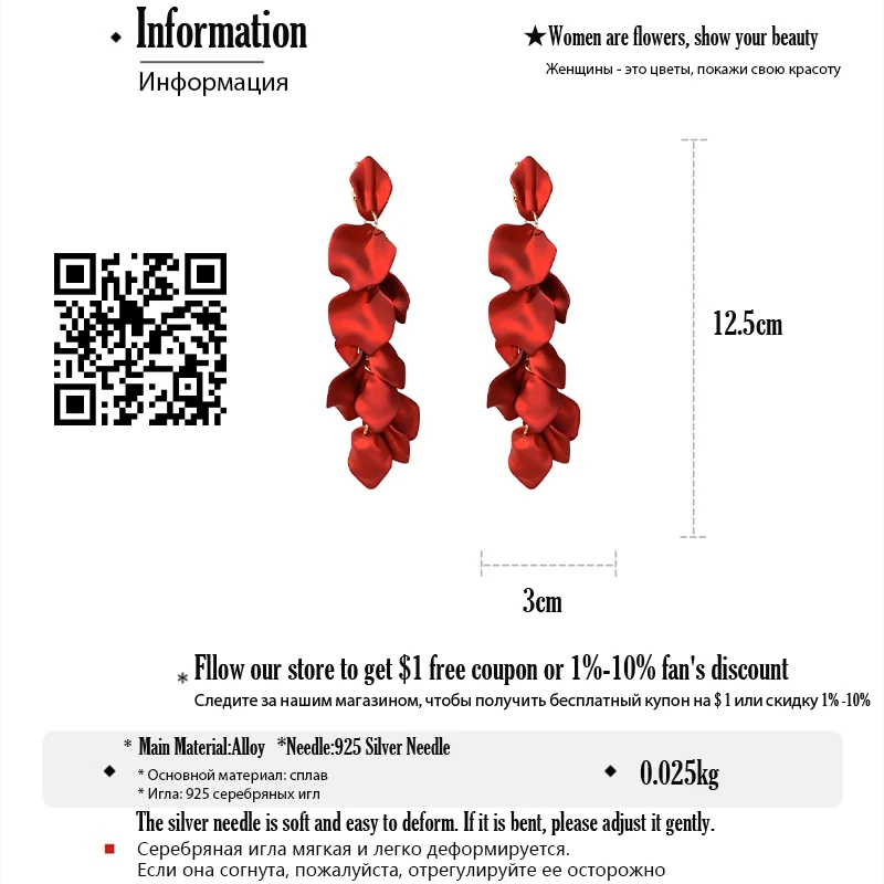 DREJEW, сексуальные серьги с красными белыми желтыми розами, 925, высокая уличная мода, длинные кисточки, милые Висячие серьги для женщин, свадебные