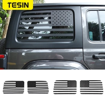 

Car Rear Door Window Cover Sticker Decoration Tirm for Jeep Wrangler JL 2018 2019 2020 PVC & Carbon Fiber Car Accessories