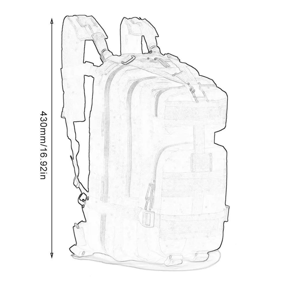 Тактическая Сумка Открытый спортивный рюкзак альпинистская сумка 30л Оксфорд водонепроницаемый Камуфляжный Рюкзак